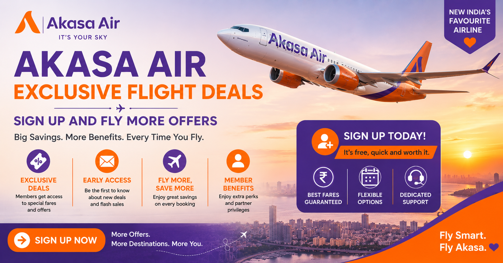Akasa Air Exclusive Flight Deals (2026) – Sign Up and Fly More Offers