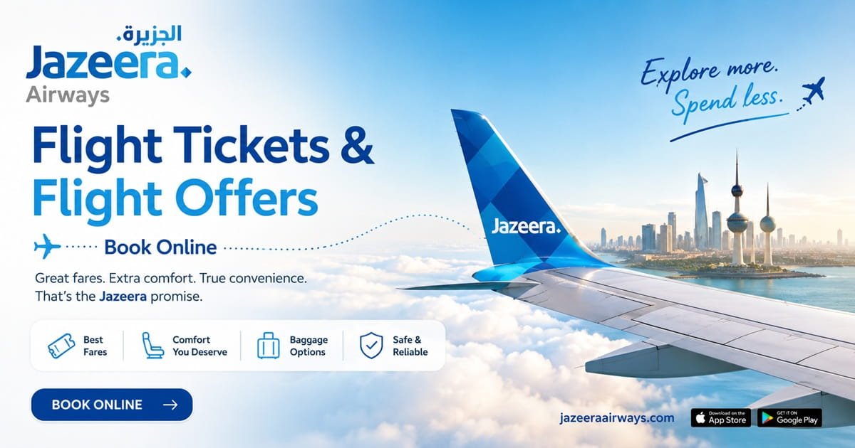 Jazeera Airways Book Online - Latest Deals and Flight Offers