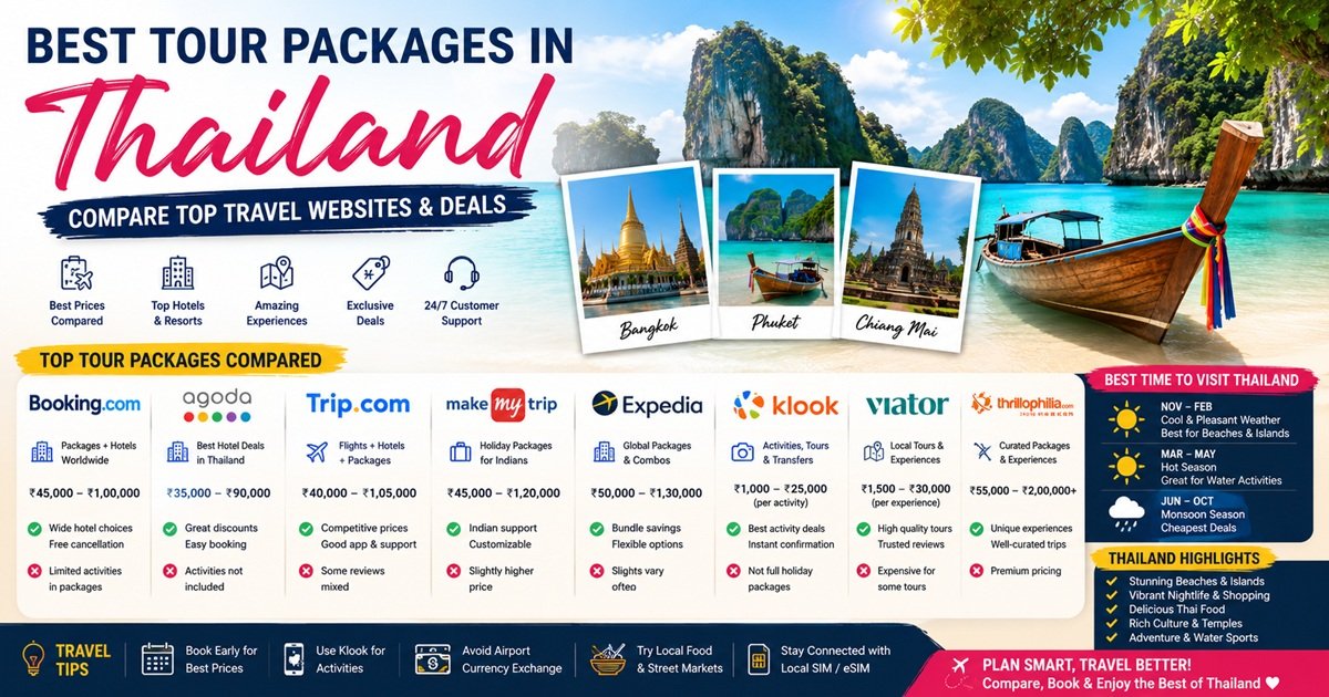 Best Tour Packages in Thailand – Compare Top Travel Websites and Deals