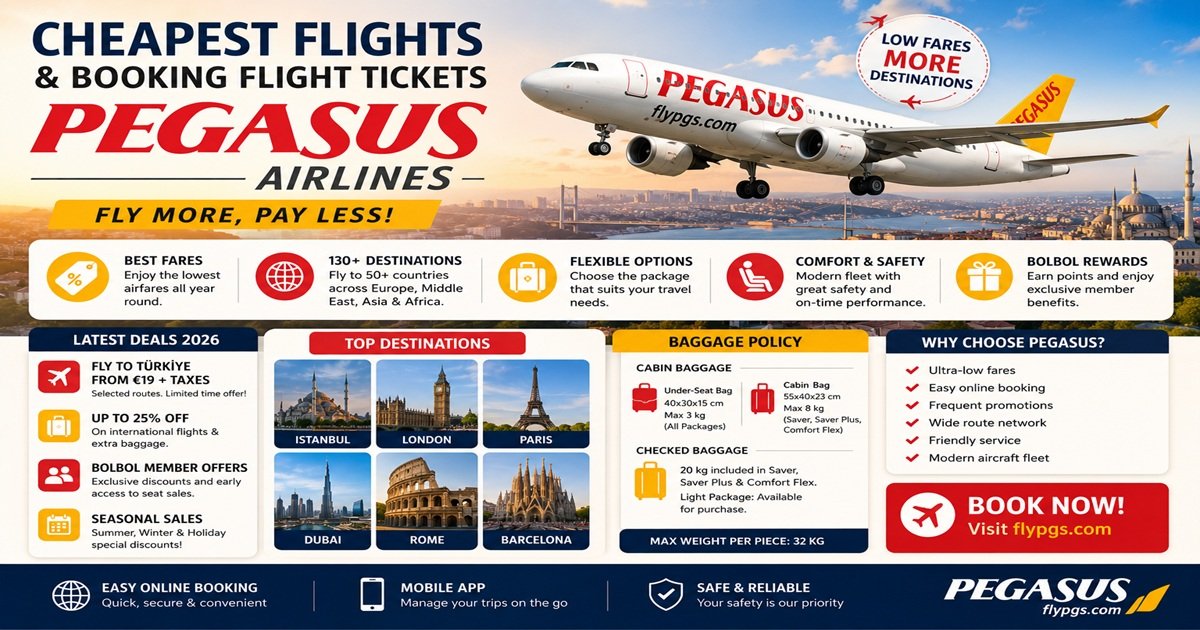 Cheapest Flights and Booking Flight Tickets | Pegasus Airlines Deals