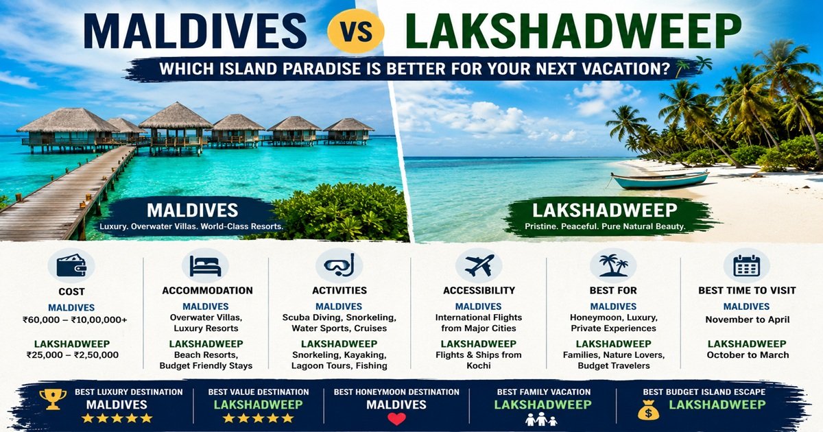 Maldives vs Lakshadweep : Which Island Destination is Better?