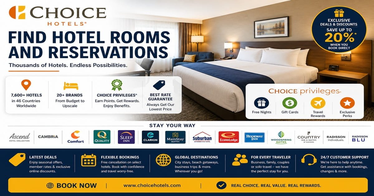 Choice Hotels - Find Hotel Rooms, Reservations, Deals and Choice Privileges Rewards