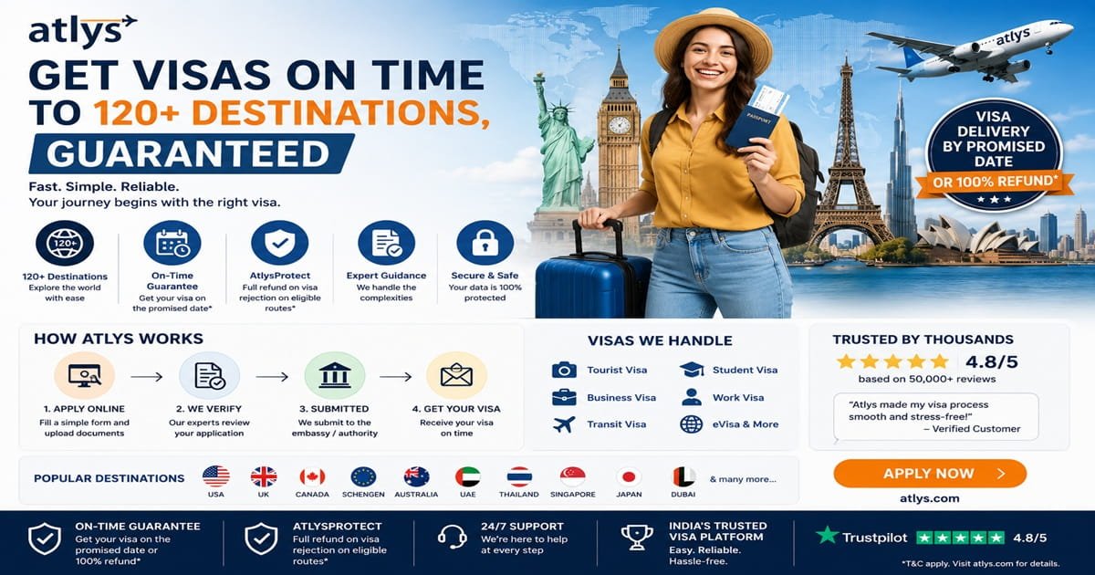 Atlys Visa – Apply Online for Visas to 120+ Destinations