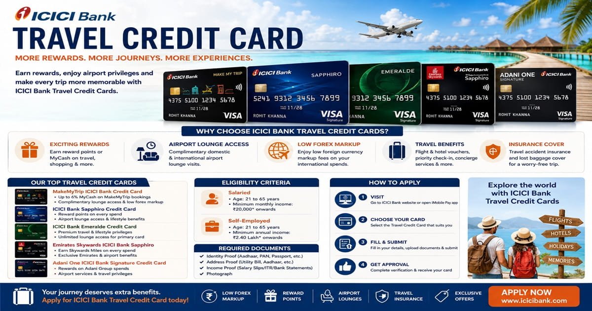 ICICI Bank Travel Credit Card 2026 – Features, Eligibility and Application