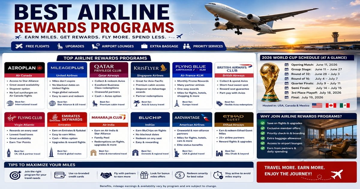 Best Airline Rewards Programs – Miles, Free Flights & Benefits