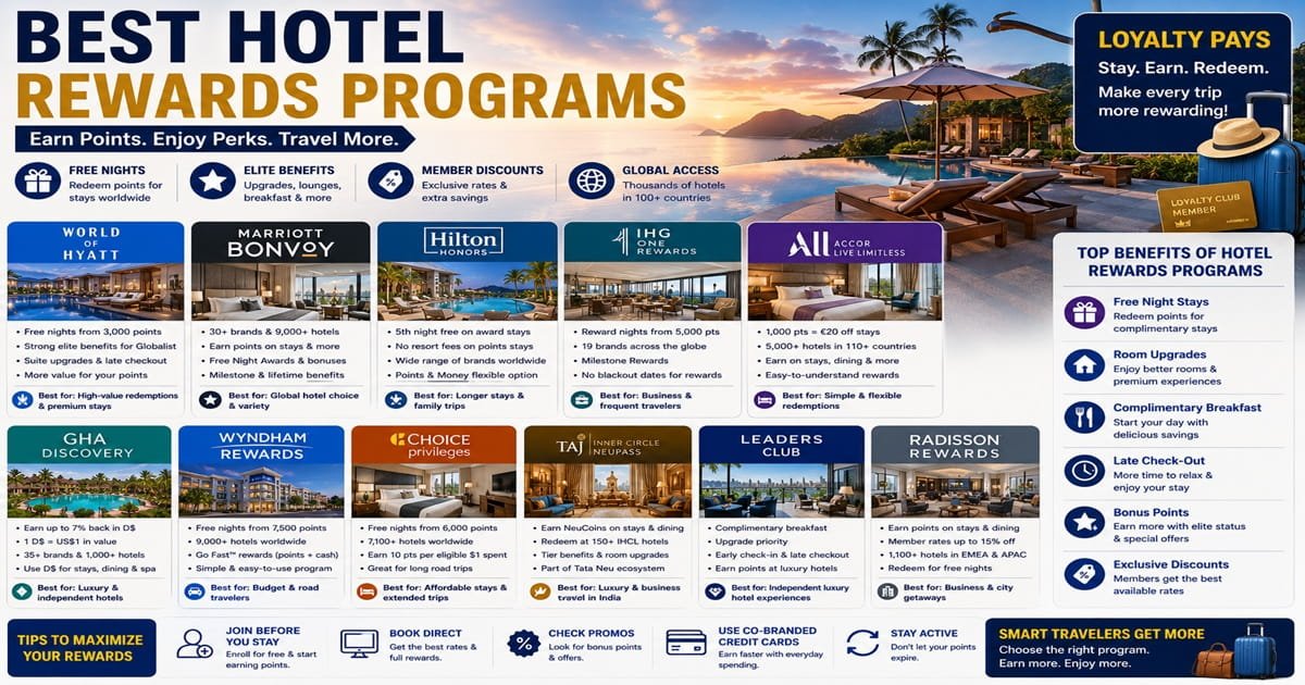 Best Hotel Rewards Programs – Free Nights, Points & Elite Perks