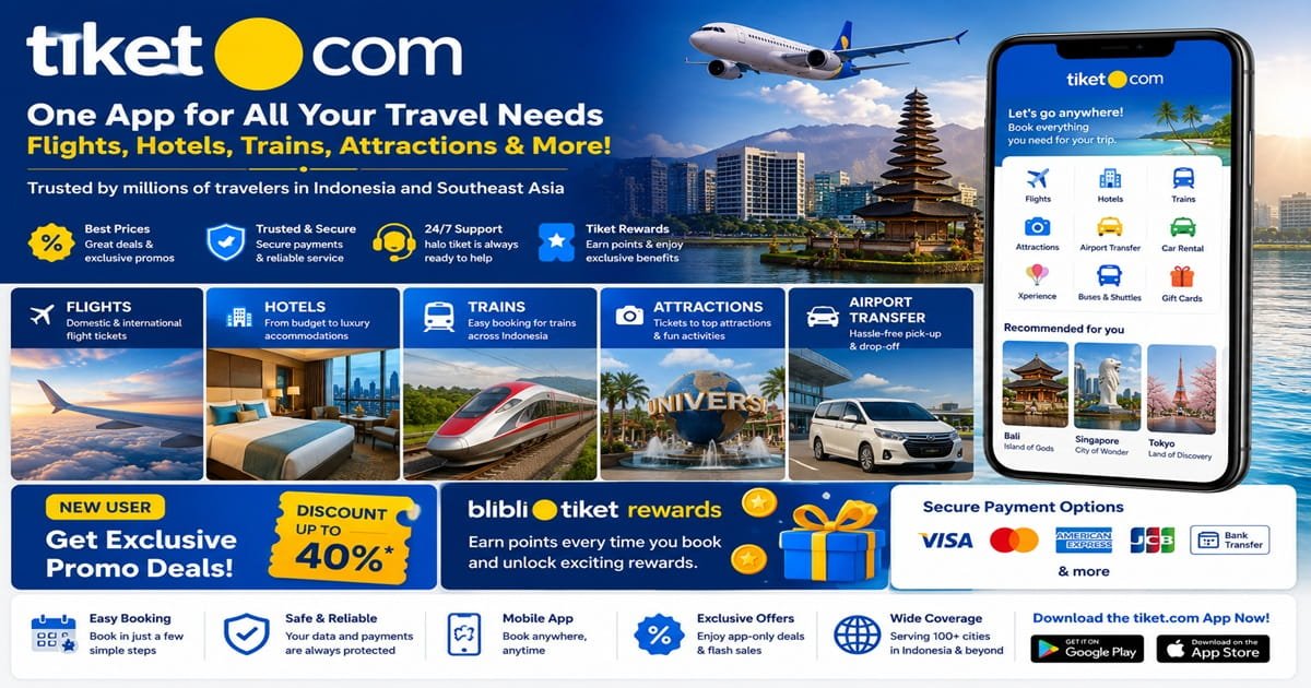tiket.com Review – Flights, Hotels, Trains, Deals and Rewards
