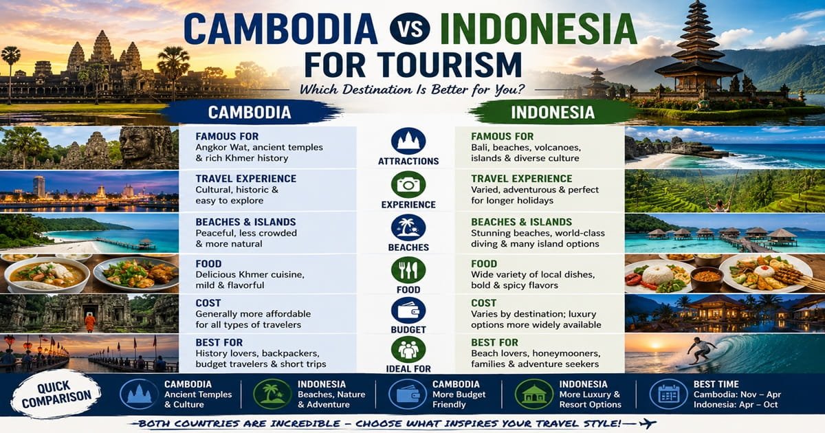 Cambodia vs Indonesia for Tourism – Which Is Better to Visit?