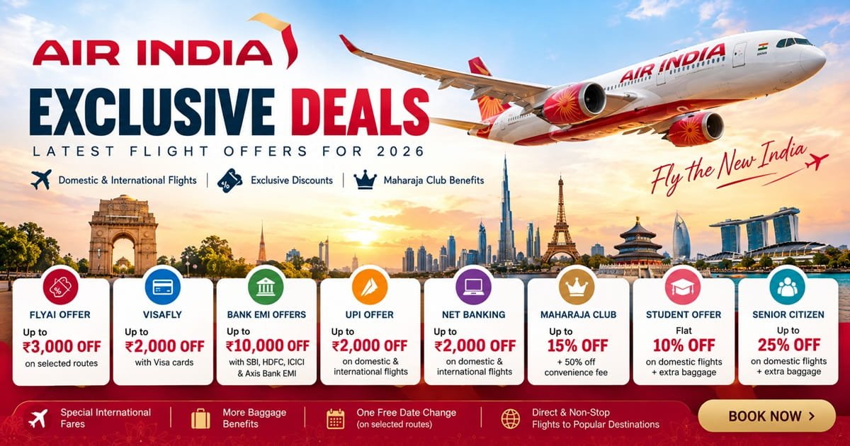 Air India Exclusive Deals 2026 – Promo Codes and Flight Deals