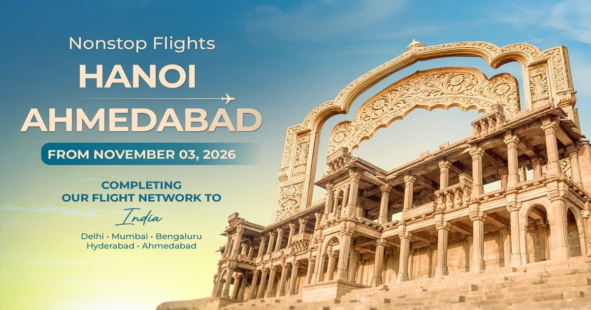 Vietnam Airlines will launch direct flights between Hanoi and Ahmedabad on 3 November 2026